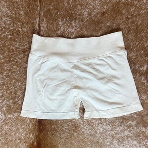 White 4 inch Inseam Biker Shorts Size Medium